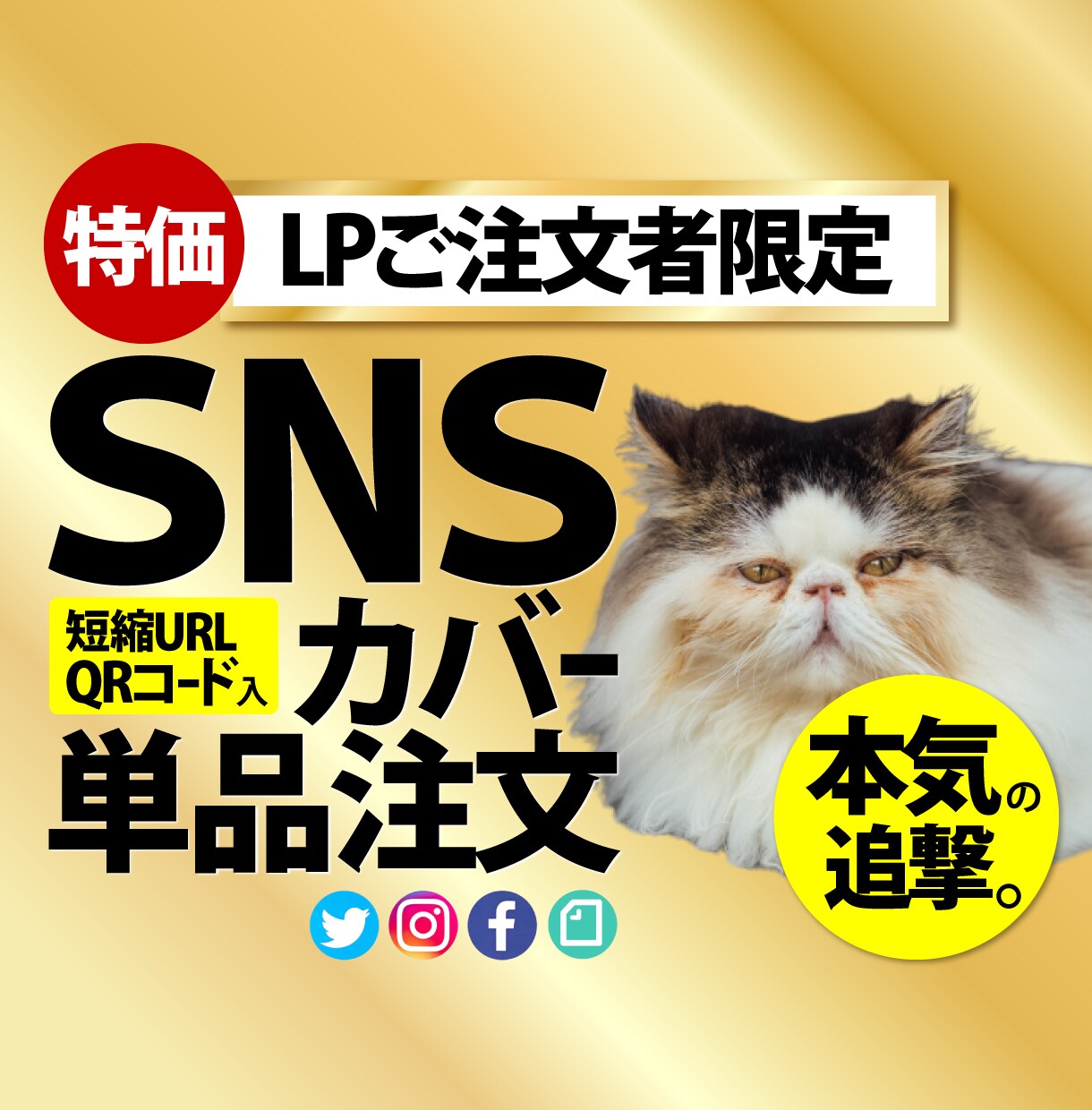特価【LPご注文者限定】オソロSNSカバー出ます ★キャンペーン告知の反応率も売上もコレで追撃！格段にUP！ イメージ1