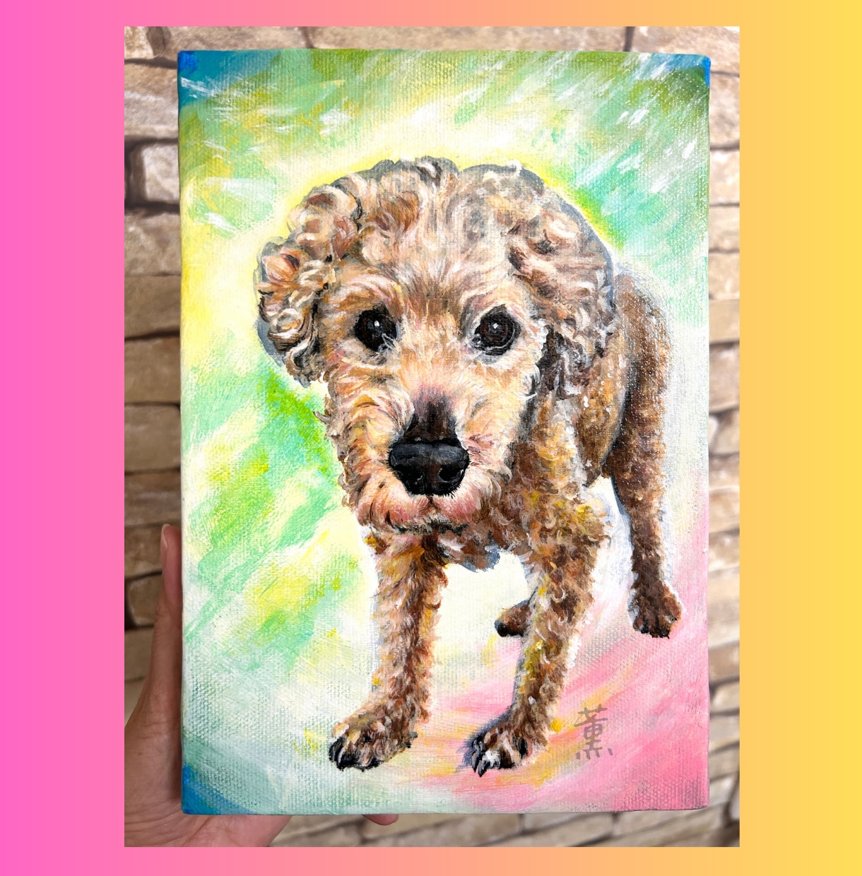 魂の輝きを描くペット似顔絵 原画配送致します うちのこアート：写真とエピソードから光を紡ぐアナログ原画 イメージ10