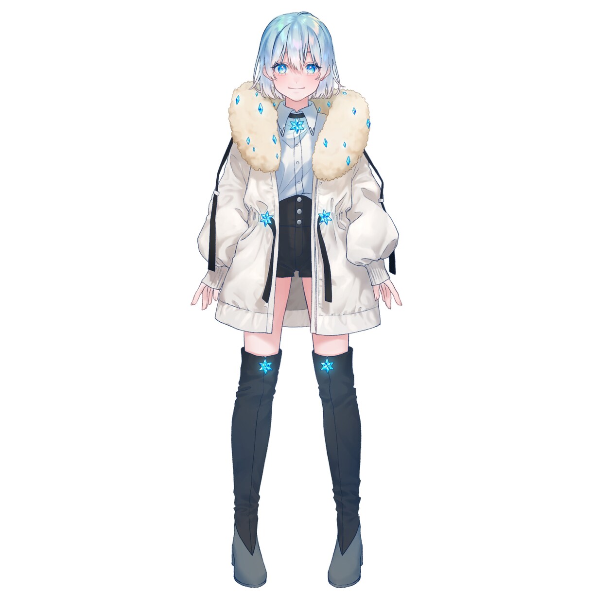 VTuber向け立ち絵制作いたします キャラクターデザイン、3面図、パーツ分けも！◎ イメージ3