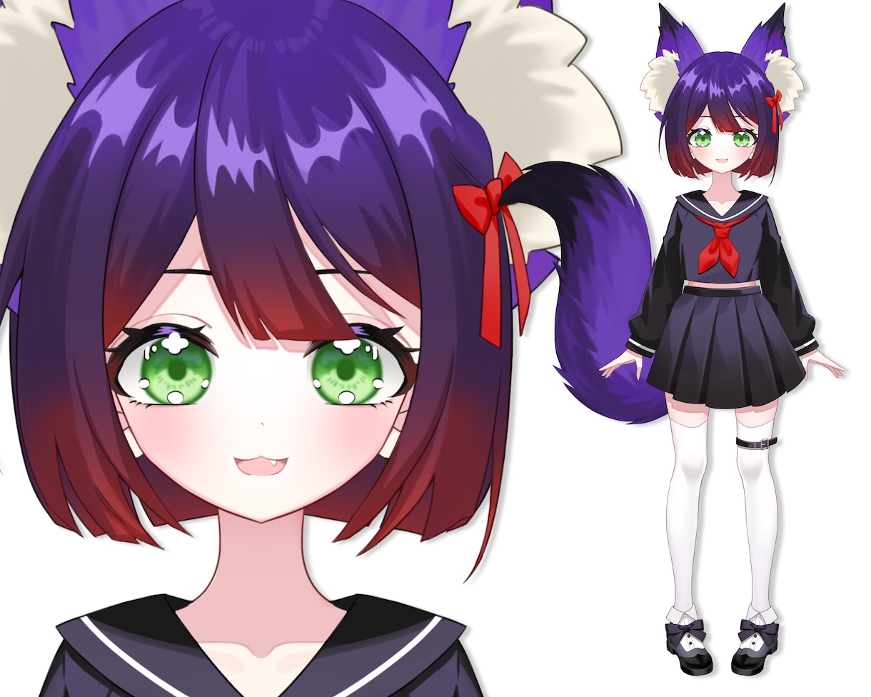 初心者歓迎！Vtuberモデル制作します 表情差分・ロゴ・SDキャラ対応｜デビュー応援プラン イメージ4