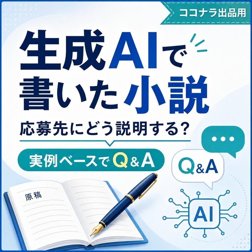 AI小説応募の説明を実例ベースで相談します 生成AIで書いた小説 、応募先にどう説明する？ イメージ1