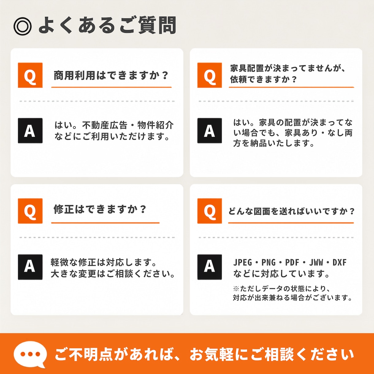 平面の間取り図を見やすい3Dにします 図面を送るだけ。家具あり・なし4点セットで納品！ イメージ6