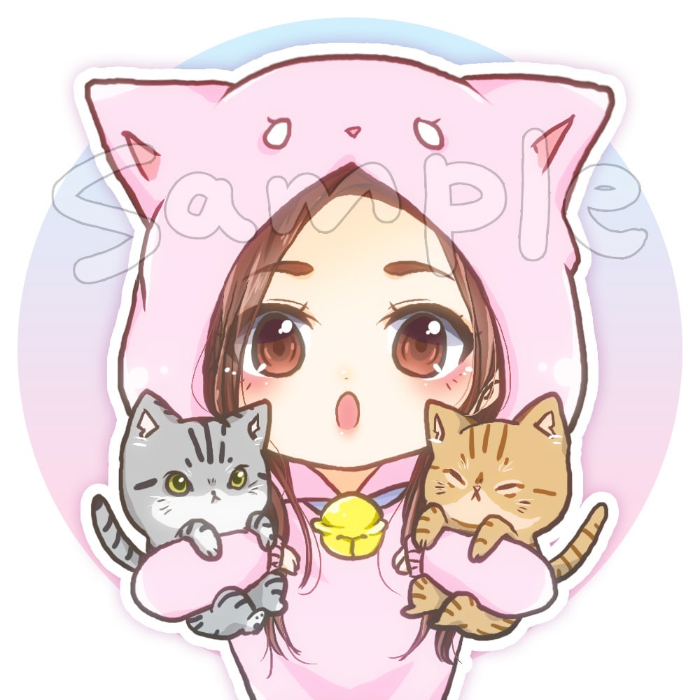 可愛い系オリジナルデフォルメイラスト描きます 商用利用料込。お見積り相談も受け付けております。 イメージ4