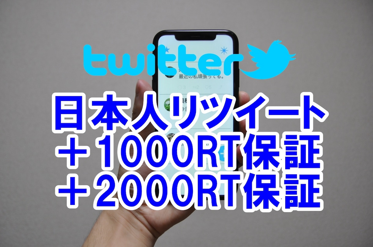 Twitter日本人＋1000以上RT宣伝します アクティブな日本人リツイートを国内プロモーション！いいね数も イメージ1