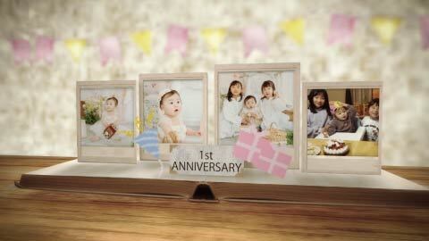 1歳の記念に世界に一人だけの絵本ムービーを作ります 一生に一度の「初めての1年」を、大切にカタチに残しませんか？ イメージ1