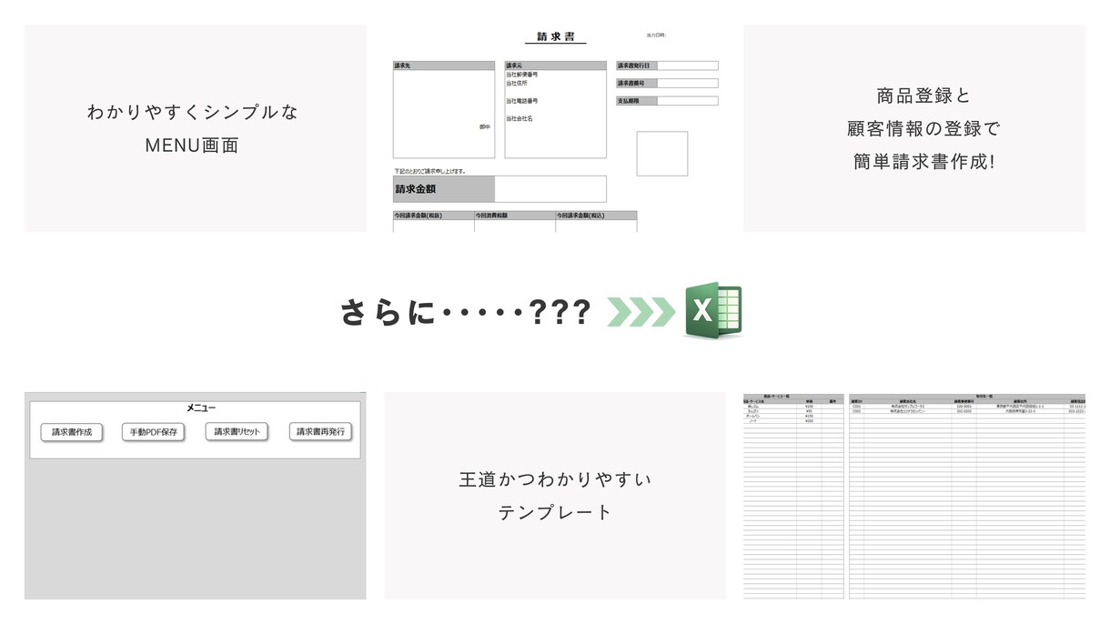 初心者OK!!請求書作成自動化できます 簡単ワンクリック請求書ならお任せください! イメージ3