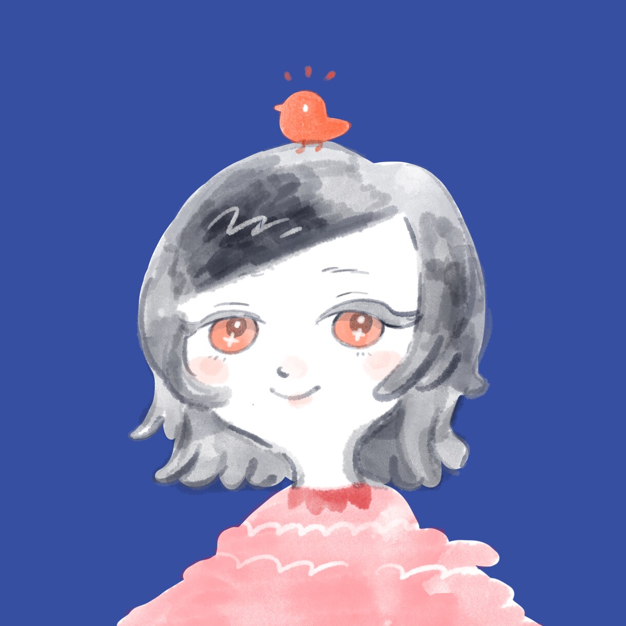 水彩テイストで可愛い雰囲気の似顔絵を描きます ●SNSのアイコン等に使っていただけるような似顔絵を描きます イメージ1