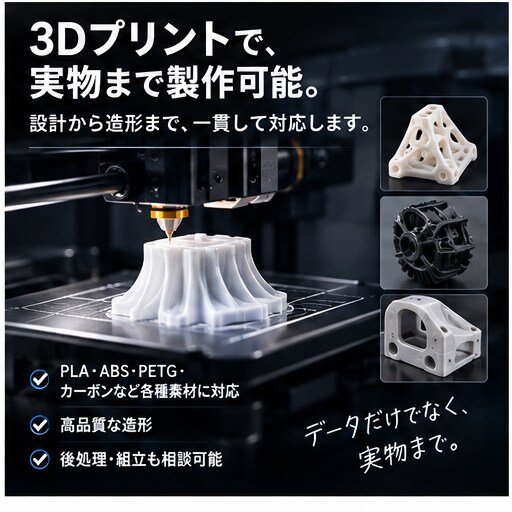 そのイメージを3Dモデルに！複雑形状も対応します 「複雑な形状も、あなたのイメージからカタチに。」 イメージ4