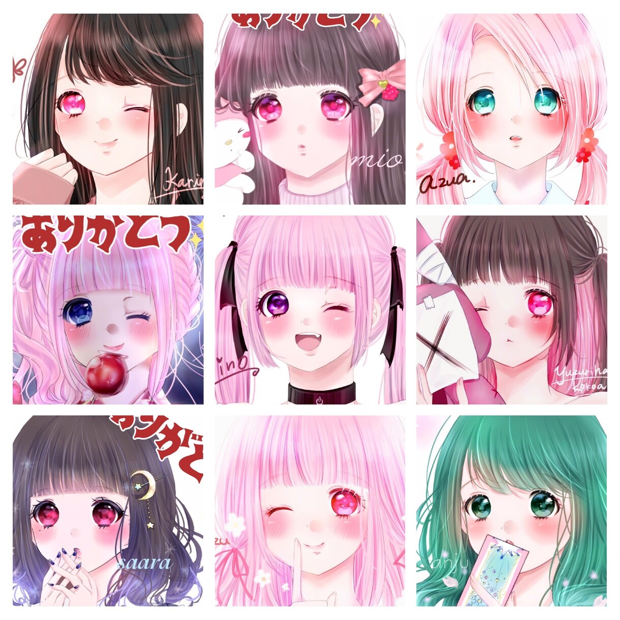 SNSのアイコンを描きます 1枚1枚心を込めて描かせていただきます。 イメージ1