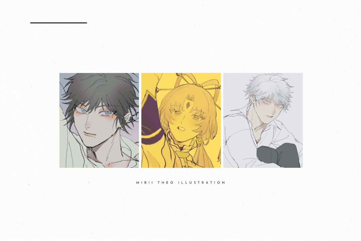 あなたのイラストお描きします 個性的な線画と透明感であなただけの絵をお届けします イメージ1