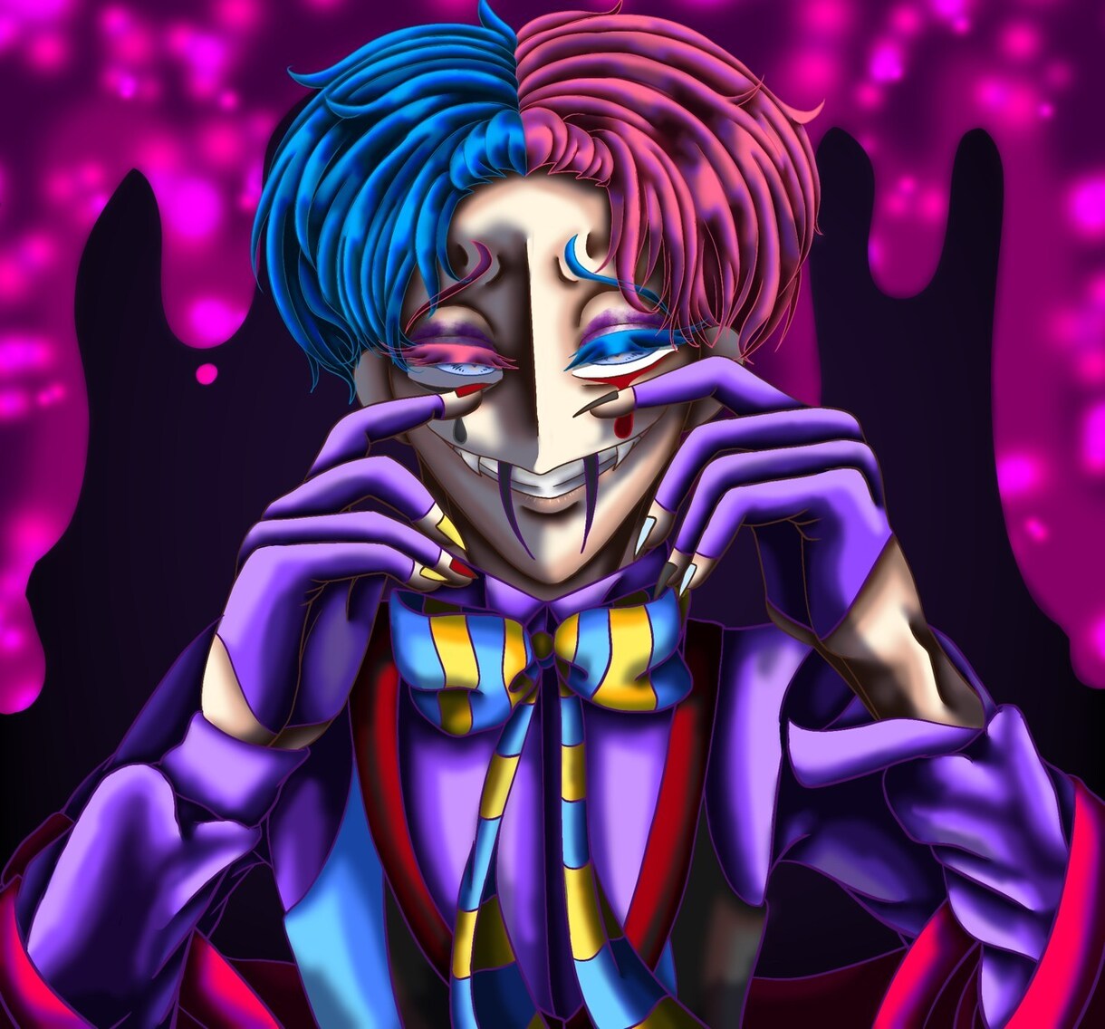 狂気的で個性的なイラストやキャラデザを制作します サーカスの様な雰囲気などのイラストを描きます イメージ1