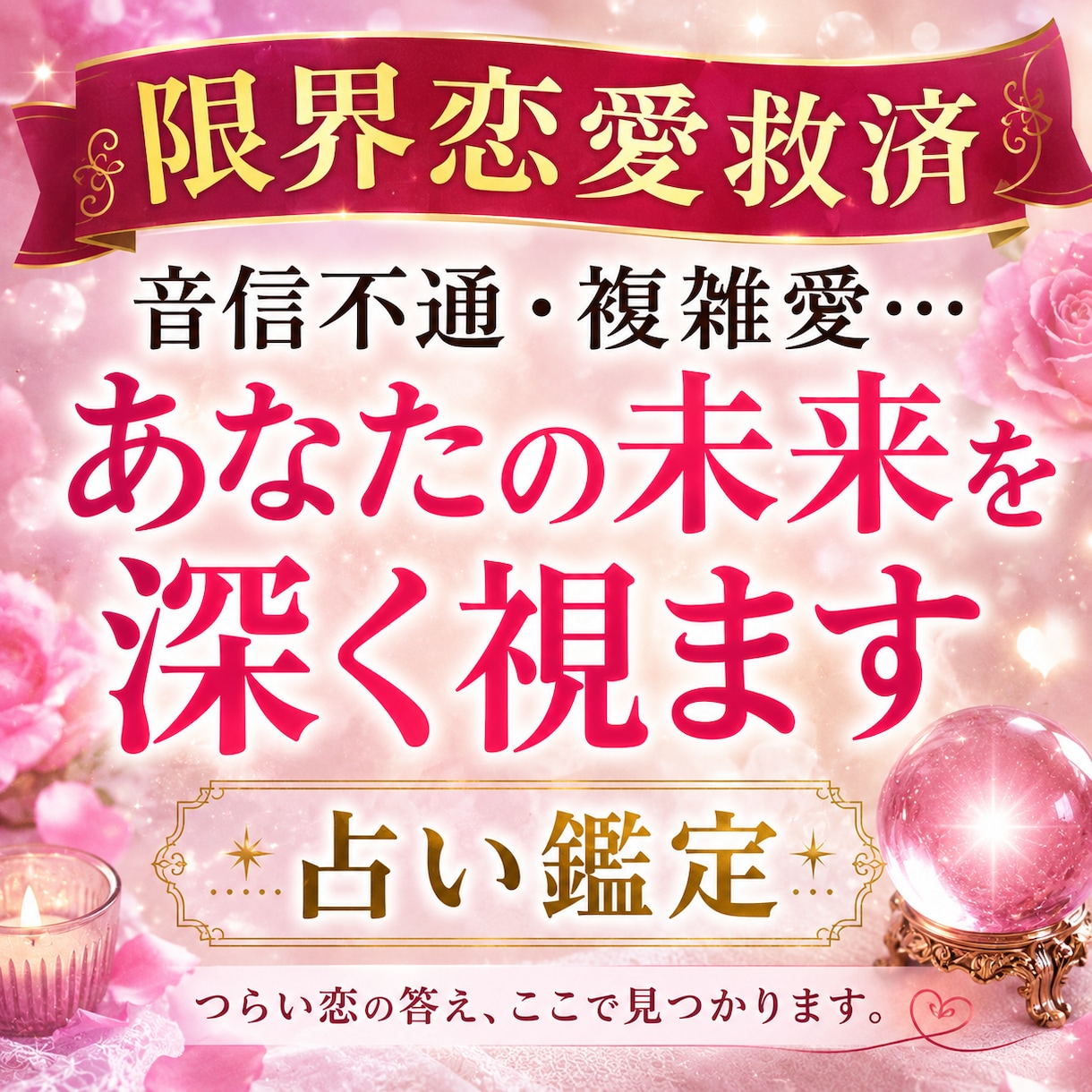 恋愛救済　音信不通・複雑愛あなたの未来を深く視ます 連絡が来ない理由・相手の本音・今後の展開を細かく鑑定します イメージ1