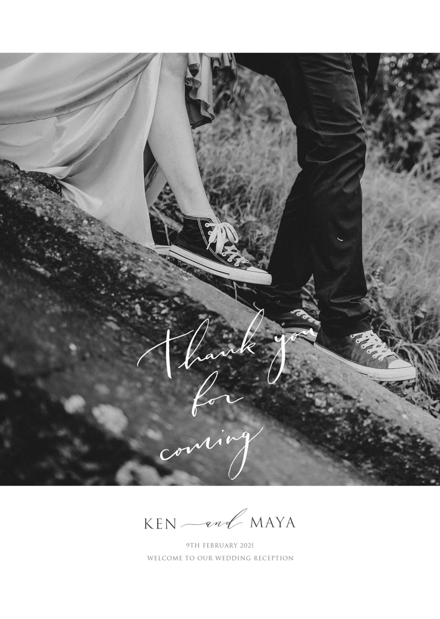 海外センスのお洒落なウェルカムボードお作りします 【プロの写真加工付き】カリグラフィー結婚式アイテム_MD2 イメージ7