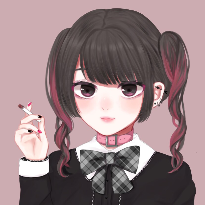 女の子の厚塗りアイコン描きます 地雷系女子、病み可愛い女の子が好きなあなたに イメージ2
