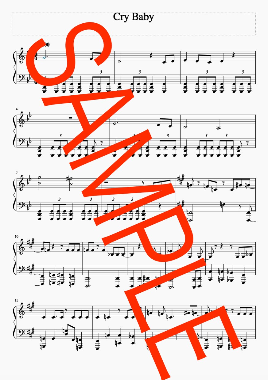 安価でピアノなどの楽譜制作します 弾きたい曲の楽譜が欲しい人へ。レベルも選べます！既存曲のみ イメージ1