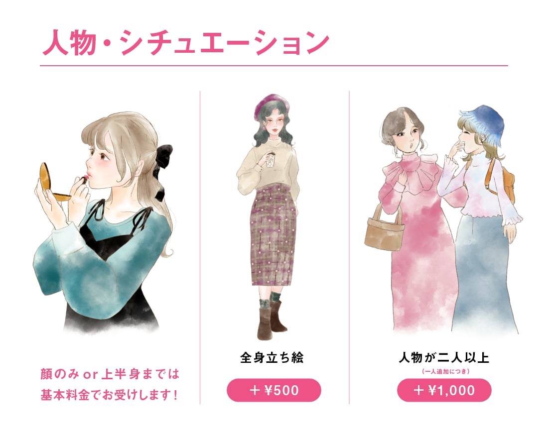 商用可！ふんわり水彩風のカットイラスト描きます やわらかく優しいタッチで、女性らしくオシャレな印象に。 イメージ2