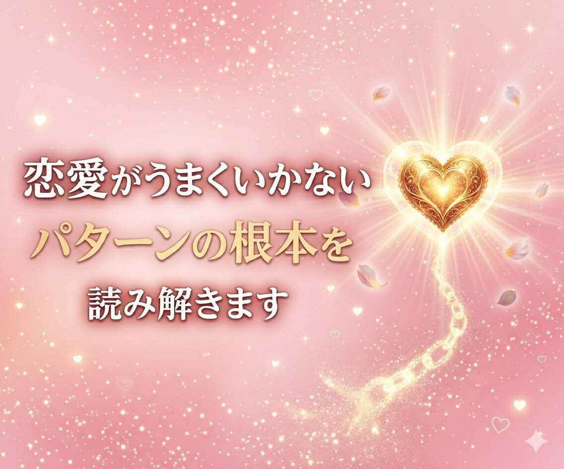恋愛がうまくいかないパターンを読み解きます 繰り返す恋愛の悩みの根本原因を一緒に見ます イメージ1