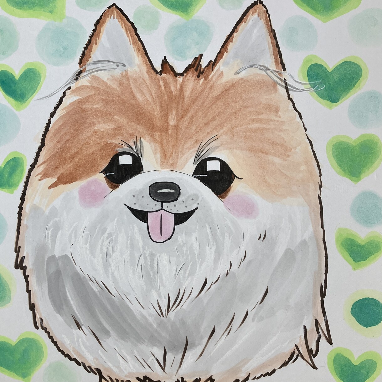 水彩絵の具で手描きのアイコン作成します 唯一無二の手描きアイコンです　ペットちゃんでも描けます イメージ1