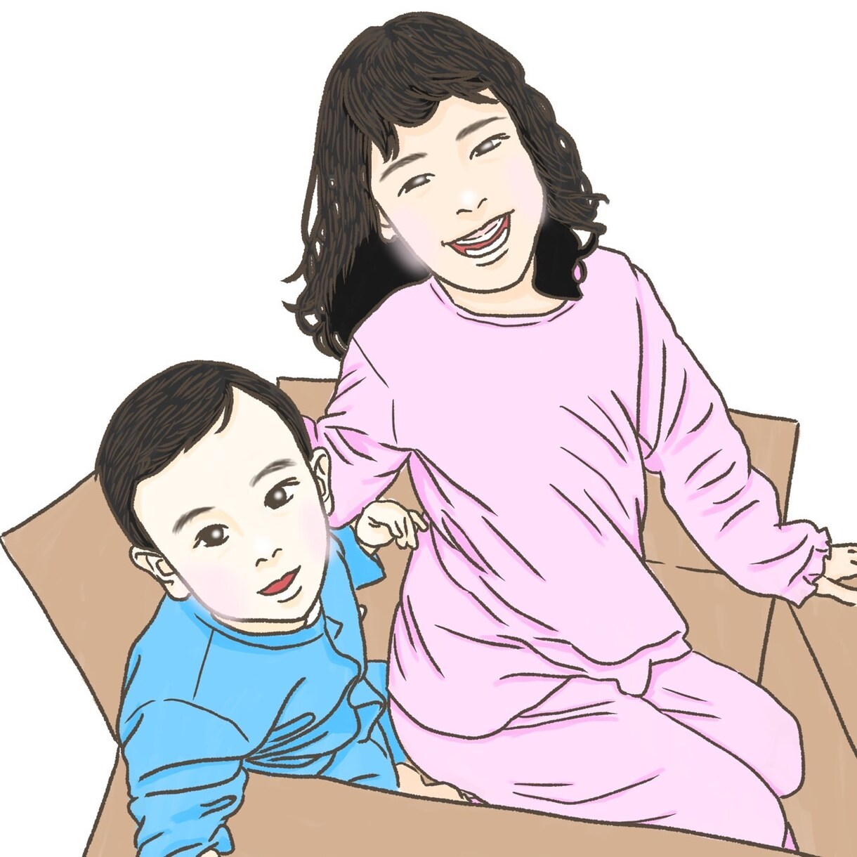 最短即日！SNS、プレゼントなどのイラスト描きます 思い出の一枚をイラストに★可愛い似顔絵イラストを描きます！ イメージ5