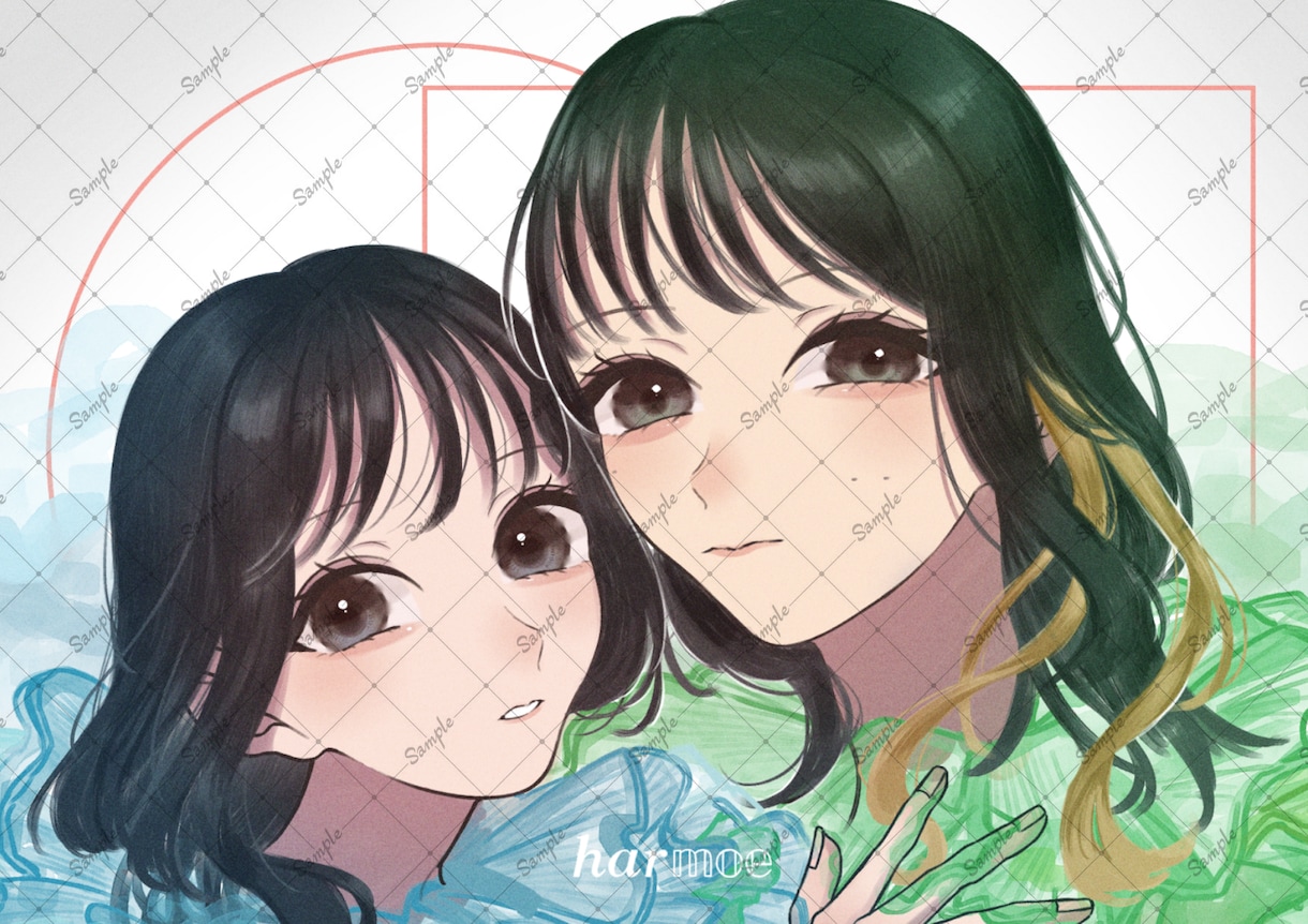 バストアップは一律料金で描きます 推しへのフラスタなどに可愛いイラストを添えてみませんか？ イメージ5