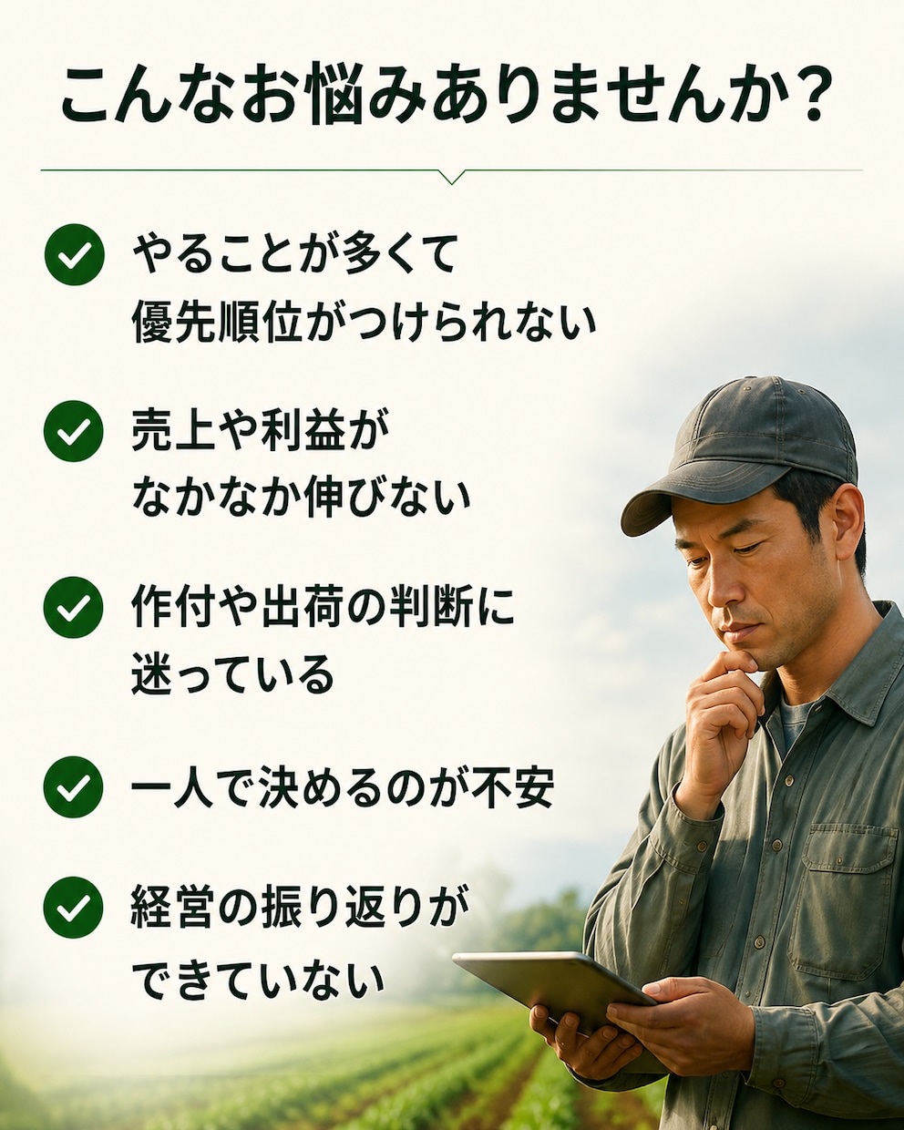 新規就農者の経営と作業を整理します 翌月の改善点を現役農家が整理します イメージ2