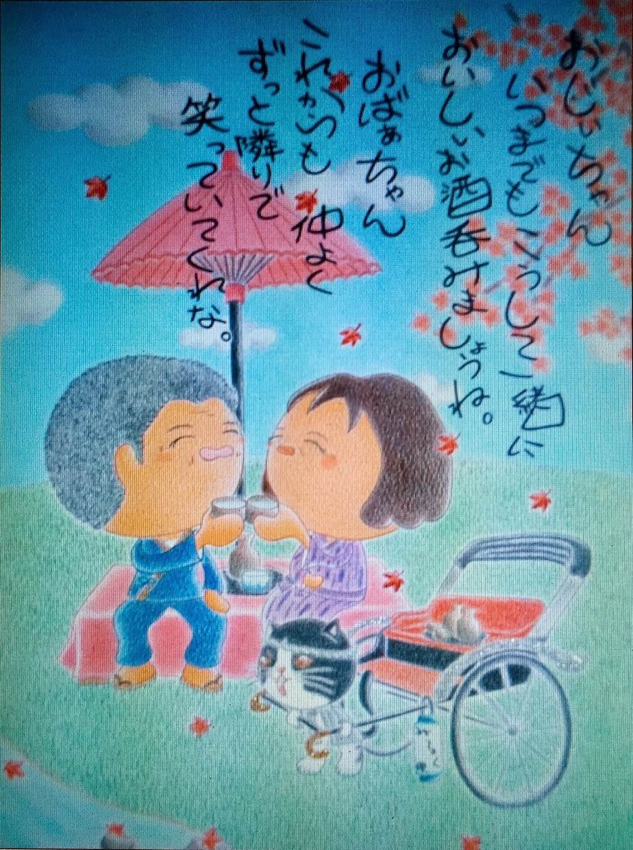 ウエルカムボード、還暦、誕生日プレゼント描きます 手描きの色えんぴつ画で、柔らかいイメージに描きます。 イメージ2