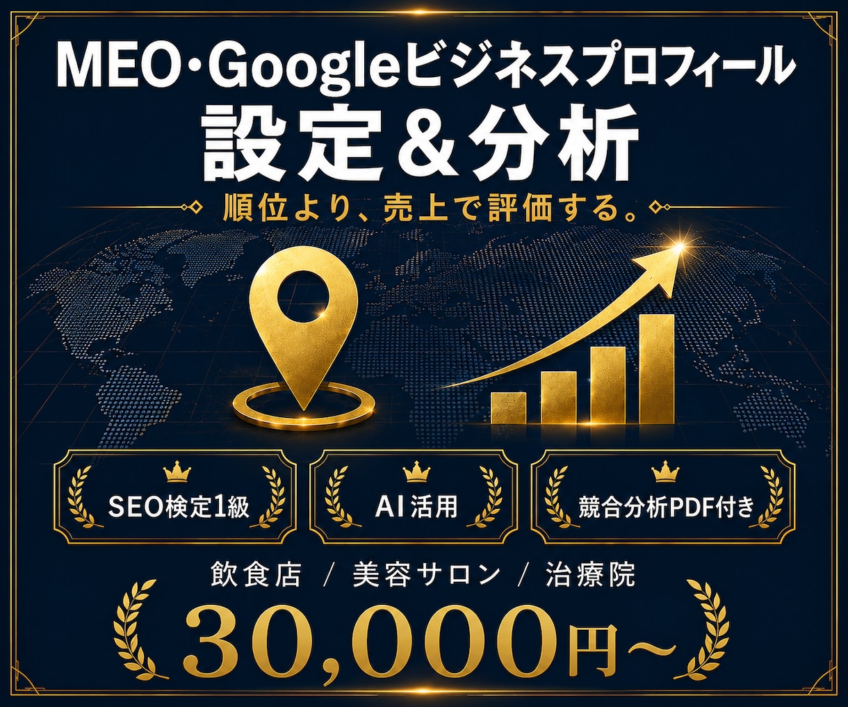Googleビジネスプロフィール設定&分析します SEO検定1級保有｜順位より売上で評価するMEO対策 イメージ1