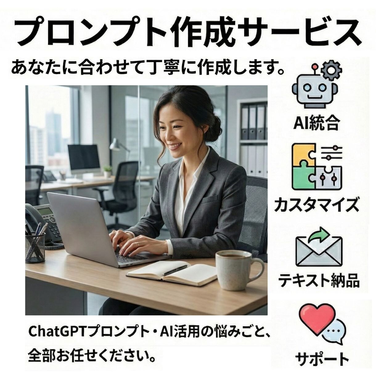 あなた専用のChatGPTプロンプト作成します ChatGPT活用で日々の業務がスムーズに イメージ1