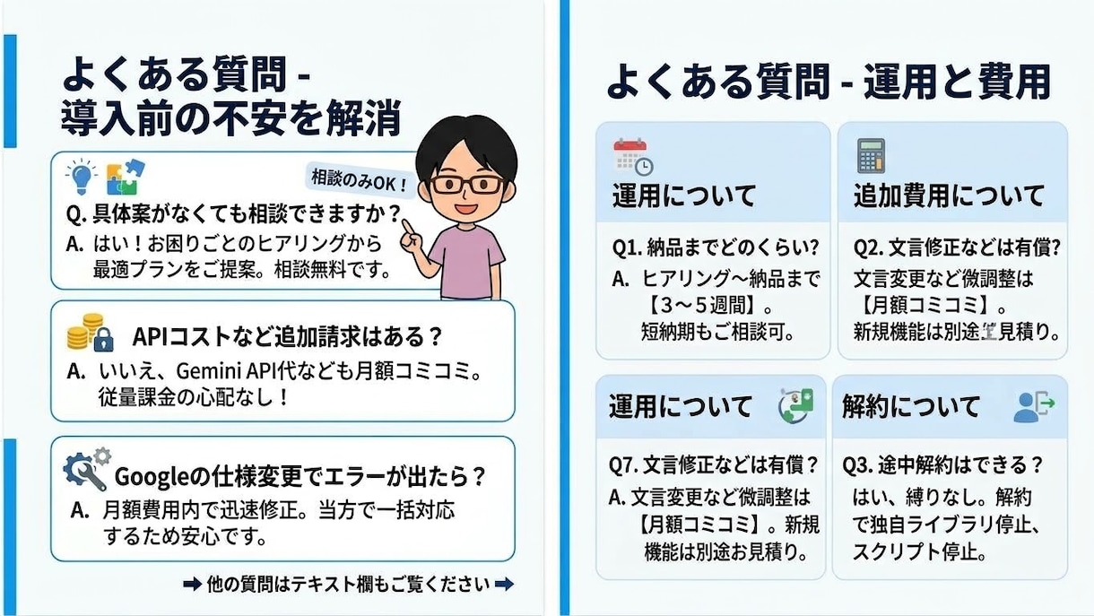 月額3万円〜：GAS×AIで定常業務を自動化します 【保守ゼロ】現役の業務改善エキスパートが課題抽出から運用支援 イメージ8