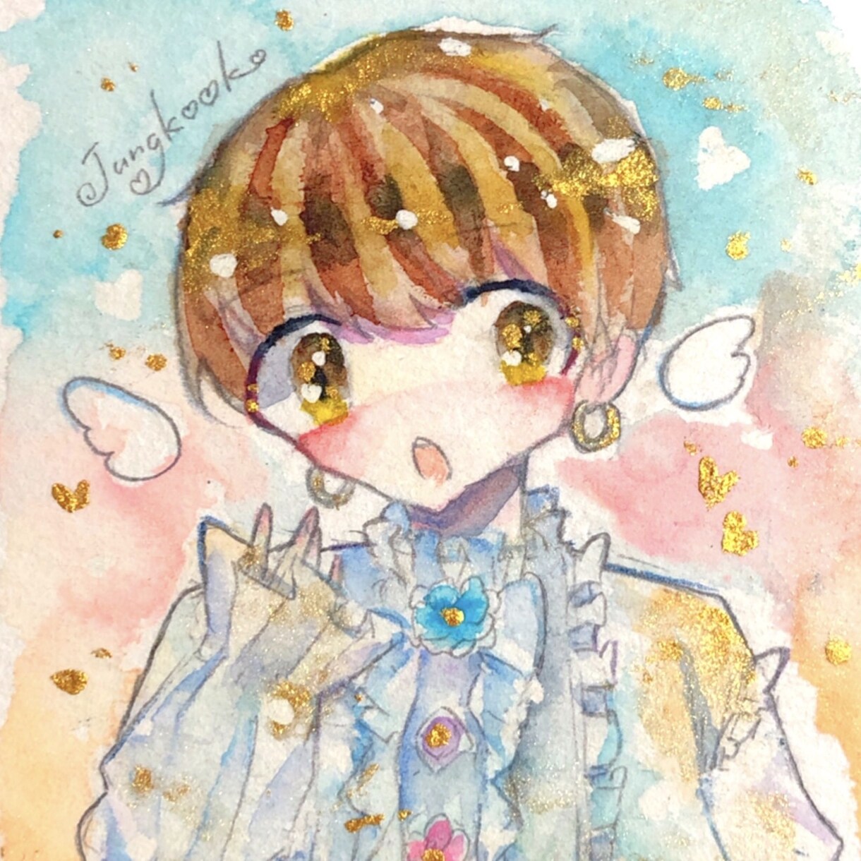 SNSアイコンイラスト アナログでお描きします 透明水彩で鮮やかで温かみを感じられるあなただけのアイコンを！ イメージ9