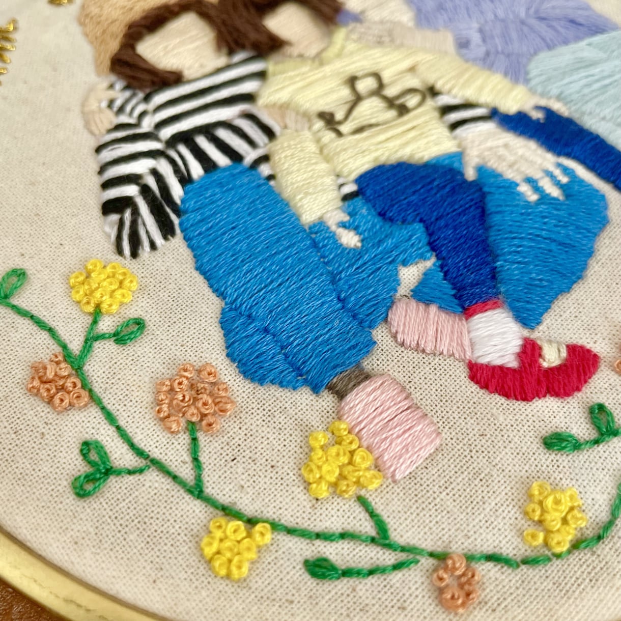 世界に一つだけの両親贈呈品を作ります 家族写真をもとに刺繍のプレゼントを作ります イメージ5