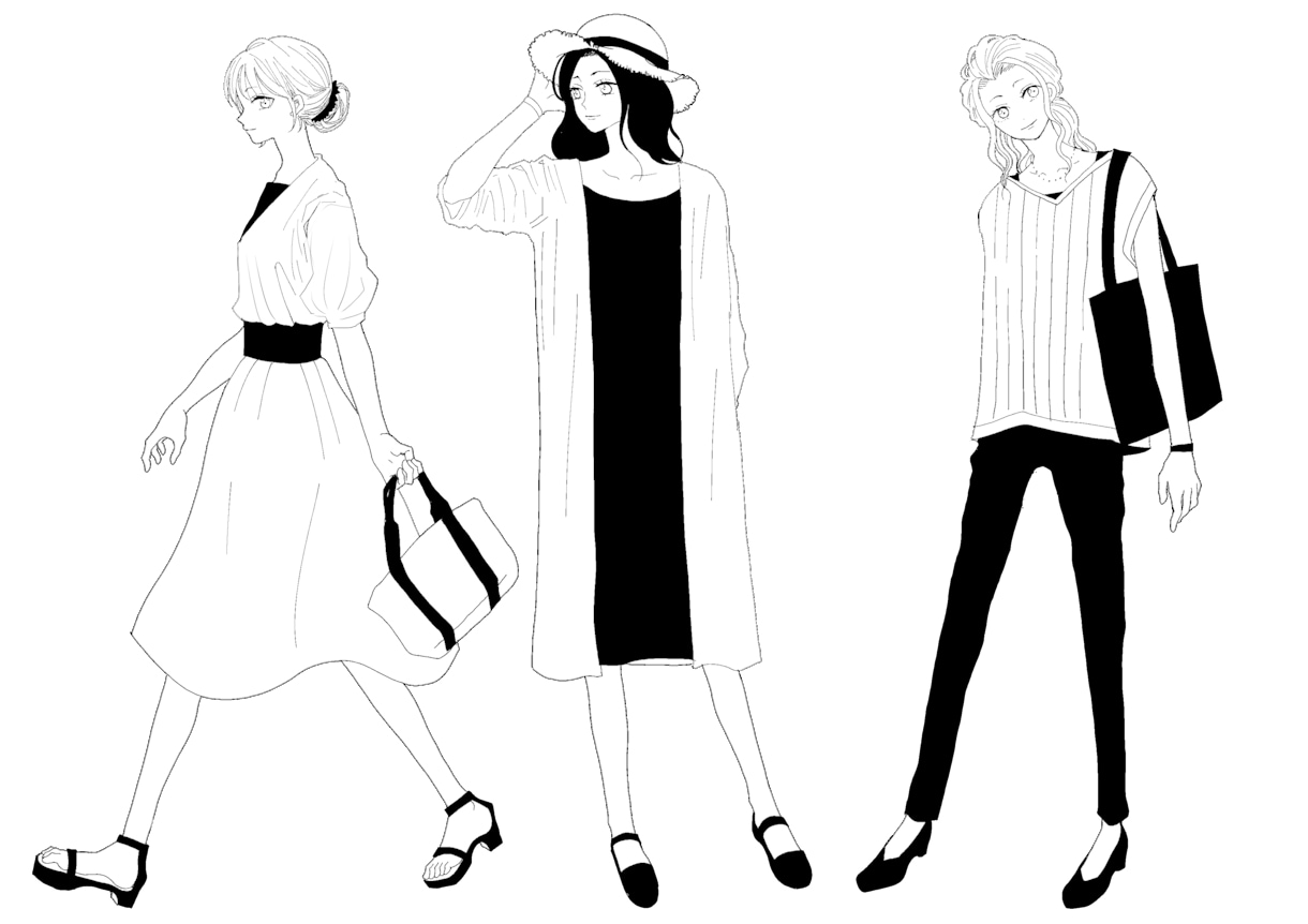 かわいい、キレイ系の人物イラスト承ります 様々な用途に合わせて作成いたします。 イメージ5