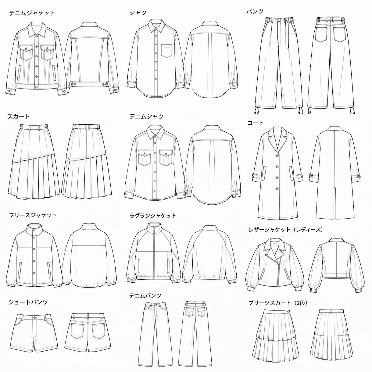 初めて〜現役までプロ品質で使える絵型作成します 現役アパレル経験者が細部まで再現します イメージ2