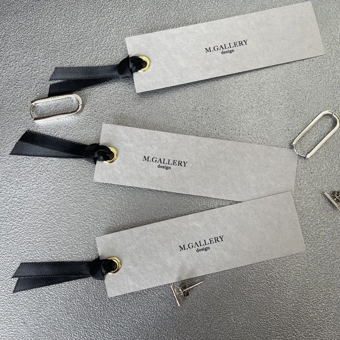 アクセサリー横長台紙(グレー)100枚作成します minne、creemaでも同時販売中☆ イメージ1