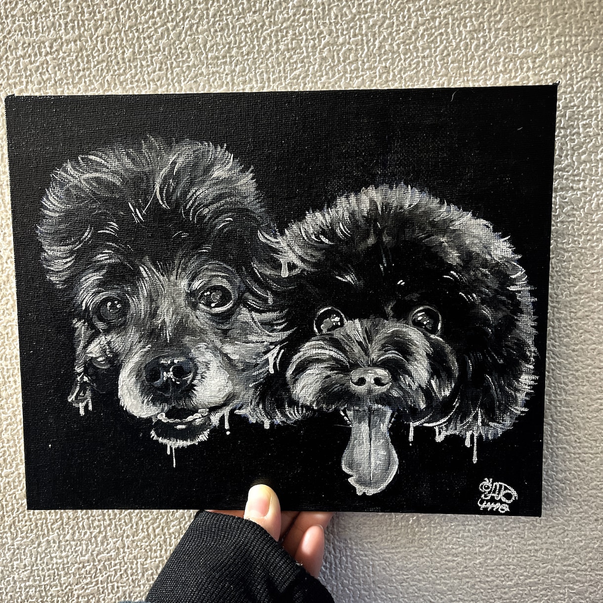 あなたのペットキャンバスに描きます キャンバスにアクリル絵の具でペットを可愛く描きます。 イメージ6