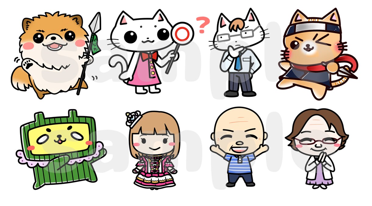 動物や人間キャラのデフォルメイラスト描きます ＳＮＳのアイコンなどを描かせてください！ イメージ4