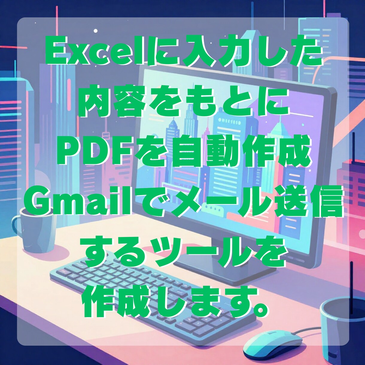 ExcelをPDFに→メ ール送信作成します （Python／初心者向け／Windows前提） イメージ1