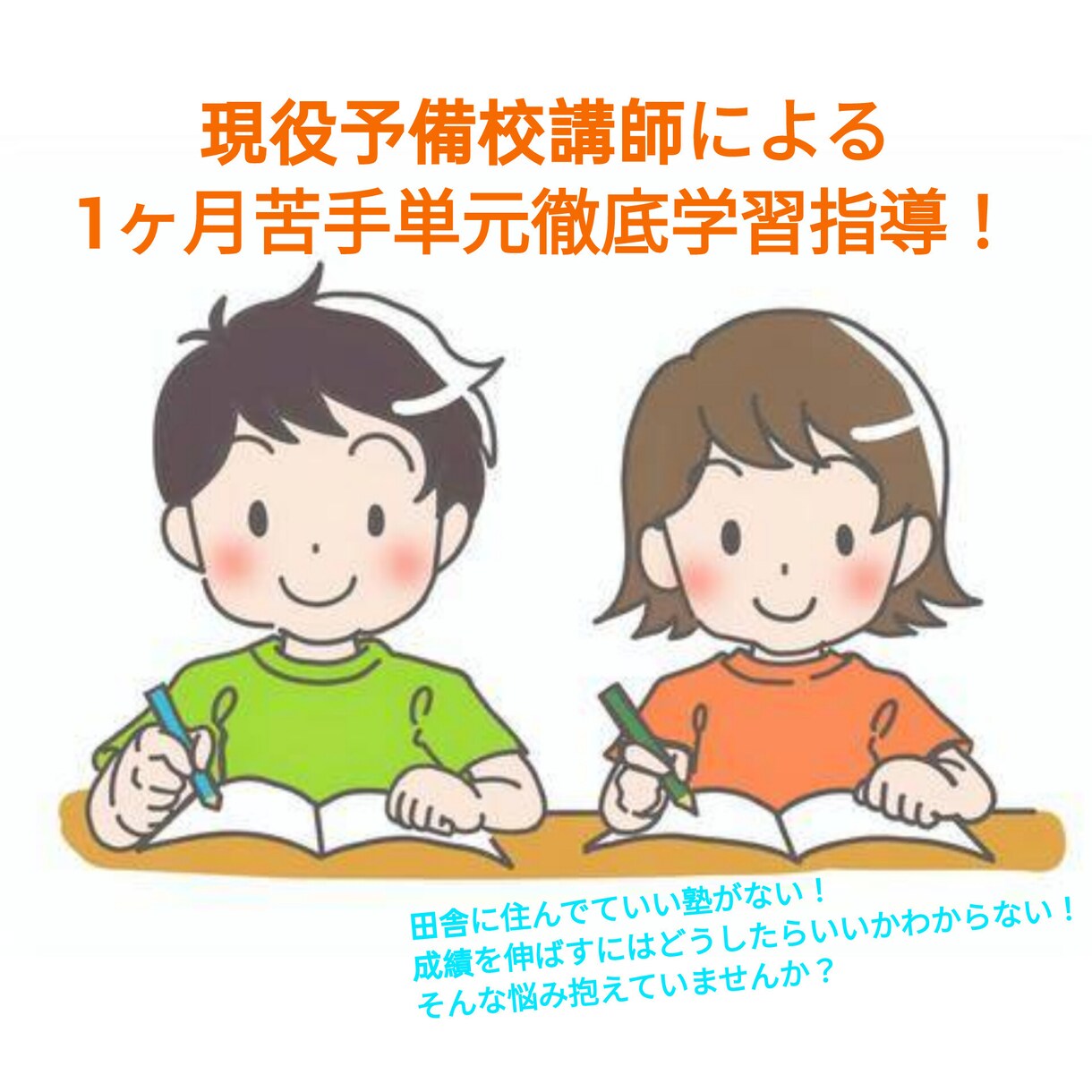 1ヶ月徹底的に苦手単元を学習指導します 現役理系予備校講師のマンツーマン指導！ イメージ1