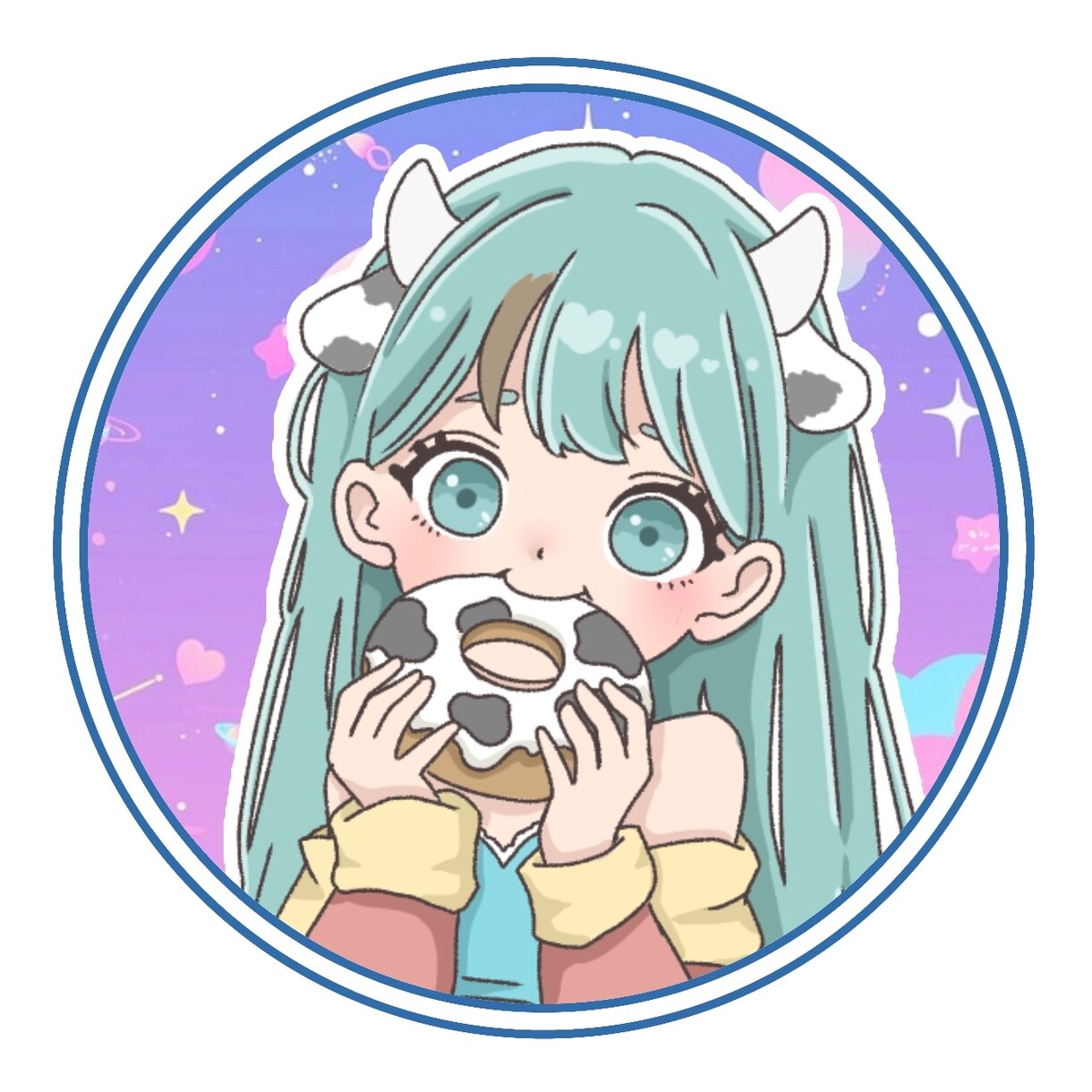 モグモグイラスト作成します ドーナツもぐもぐキャラクター作成します イメージ2