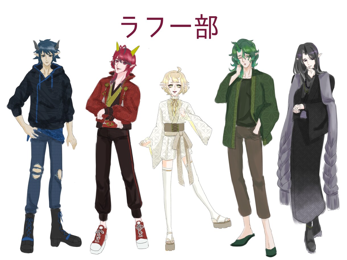 オリジナルキャラクターを制作します あなたの理想をカタチに！様々な場面で使える立ち絵を制作します イメージ3