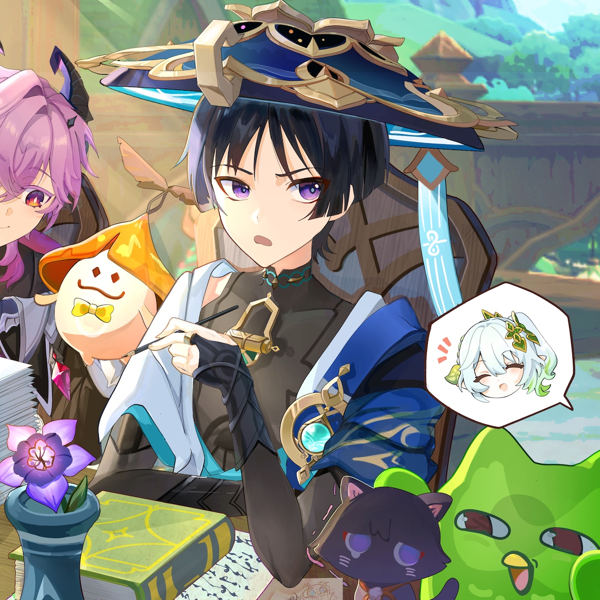 キャラ立ち絵、一枚絵を中心に描きます！ます 商用利用無料。　ポートフォリオに実績を載せていい方のみ可 イメージ4