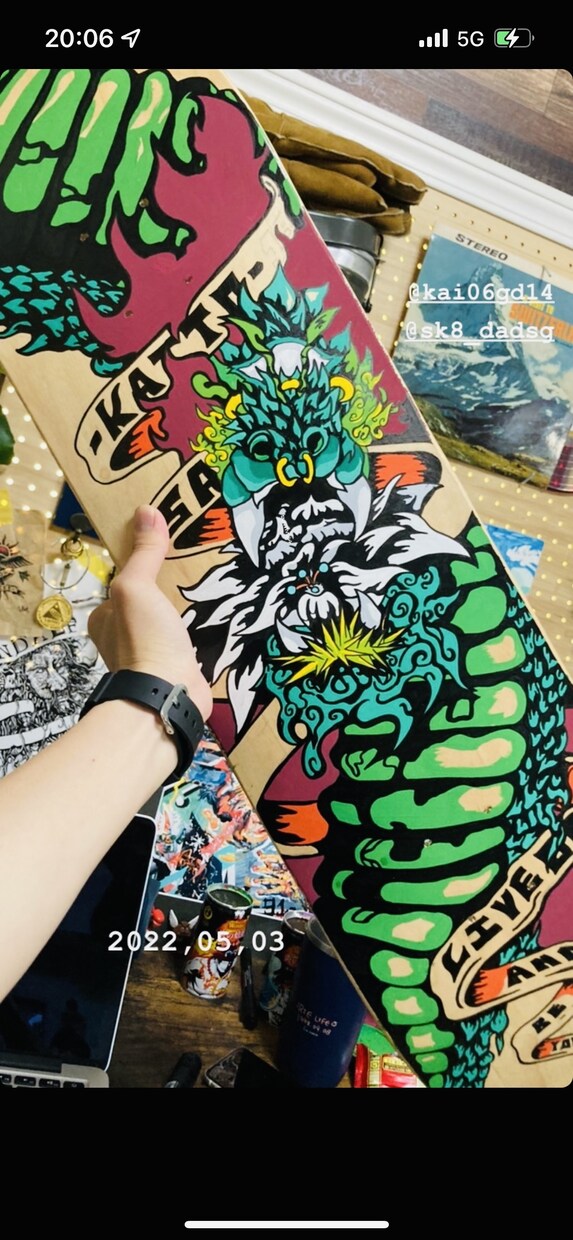 あなた好みのオリジナルスケボーを手書き制作します あなたが本当に気に入る世界に一つのアイテムを イメージ2