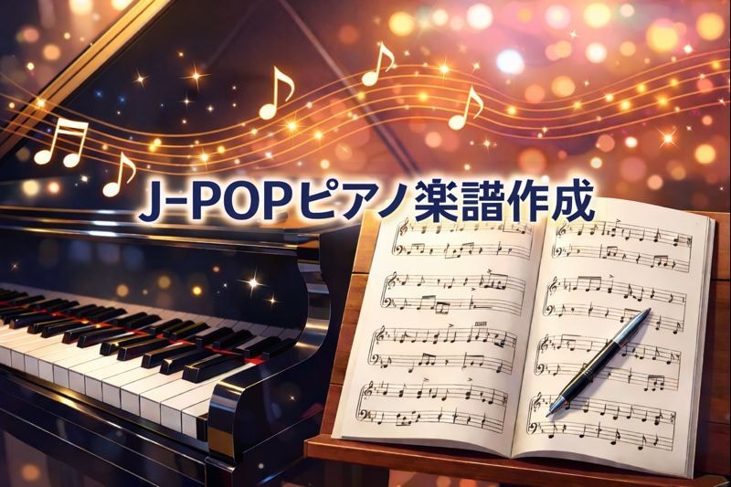 J-POPのピアノアレンジ、楽譜作ります ソロピアノ | 伴奏 | バンドのピアノパート | 耳コピ イメージ1