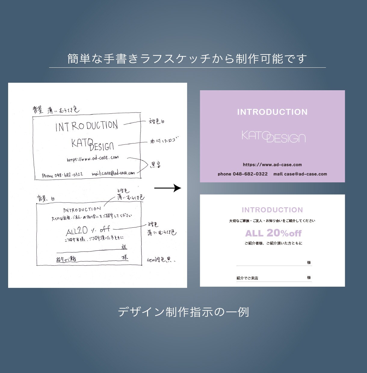 美容室のショップカードを制作承ります 「印刷・配送」OK！紹介カード、ポイントカードや名刺にも イメージ4