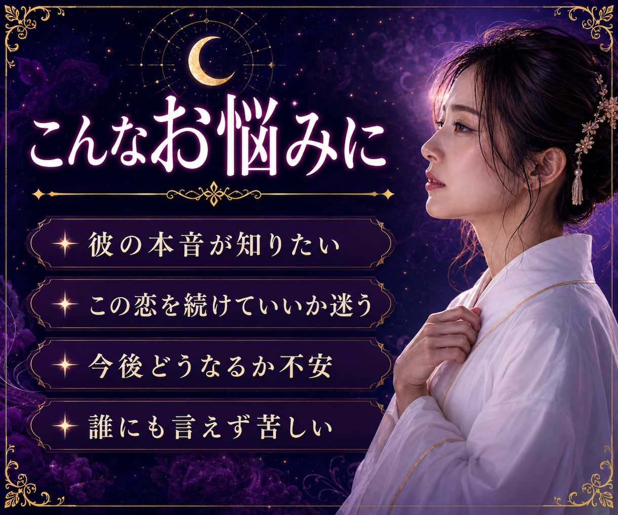 既婚女性の恋と彼の本音を霊視します 誰にも言えない恋・この恋の意味・今後の流れを読み解きます イメージ2