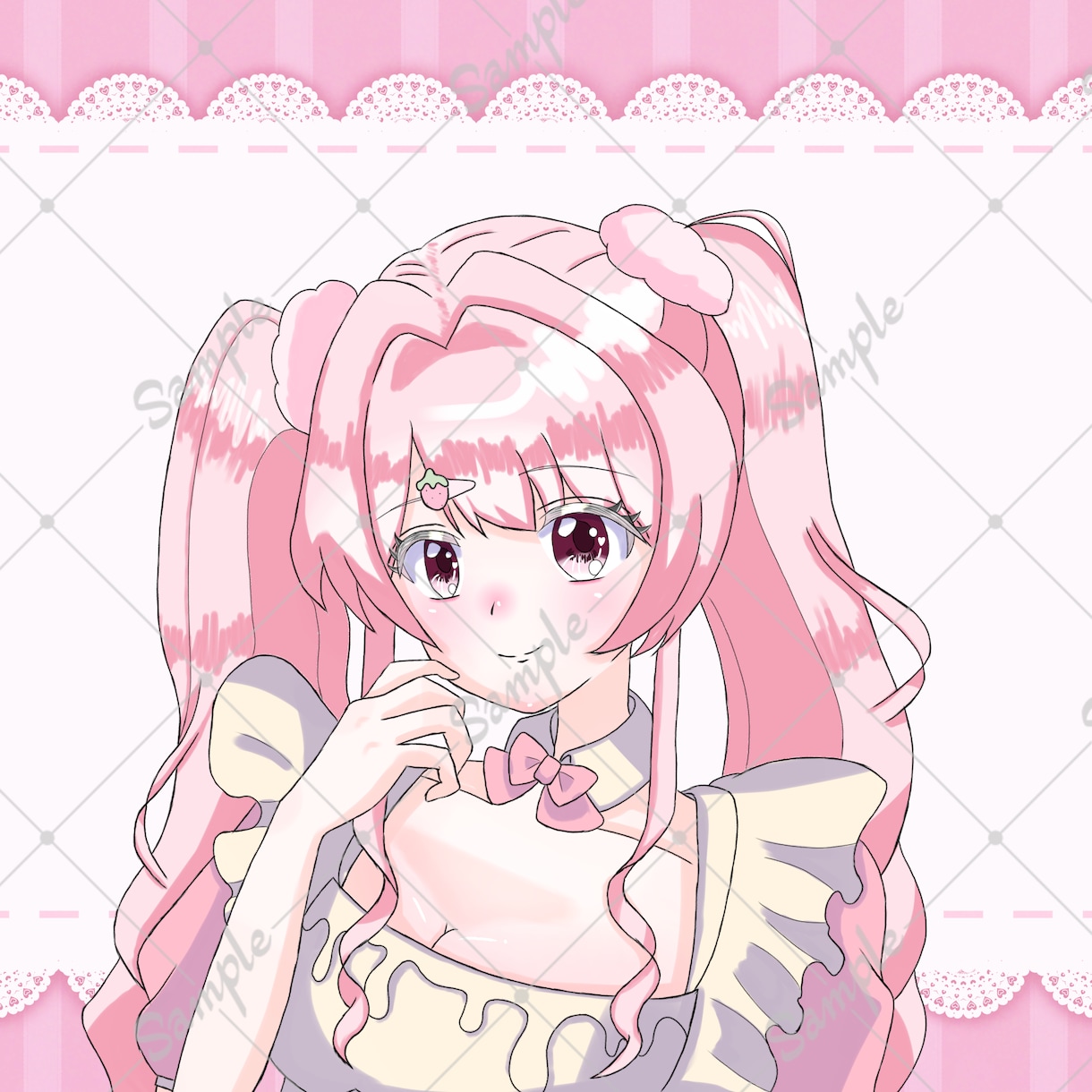 キラキラしたあなただけのアイコンイラスト制作します アイコンはもちろん、OCやコテキャのご依頼も可能です！ イメージ1