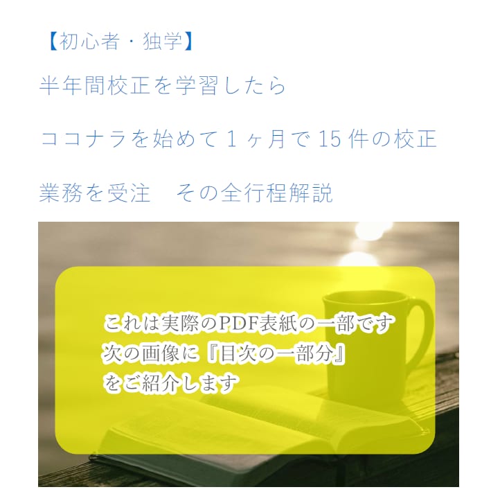 校正在宅ワークで最速プラチナ！売上げのコツ教えます PRO校正者のノウハウ PDF(48ページ)をご提供！ イメージ4