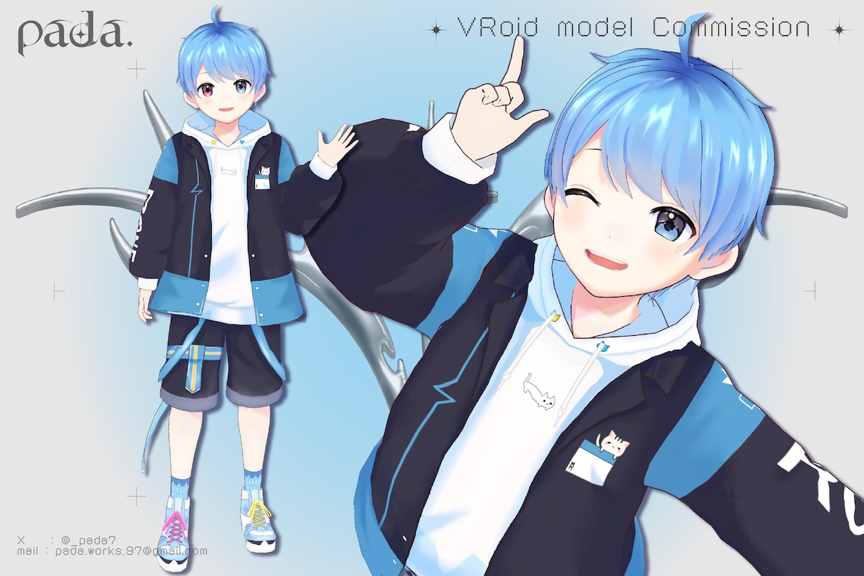 VRoidStudio製3Dモデル作成承ります Vtuber活動やVRSNSアバターに イメージ3