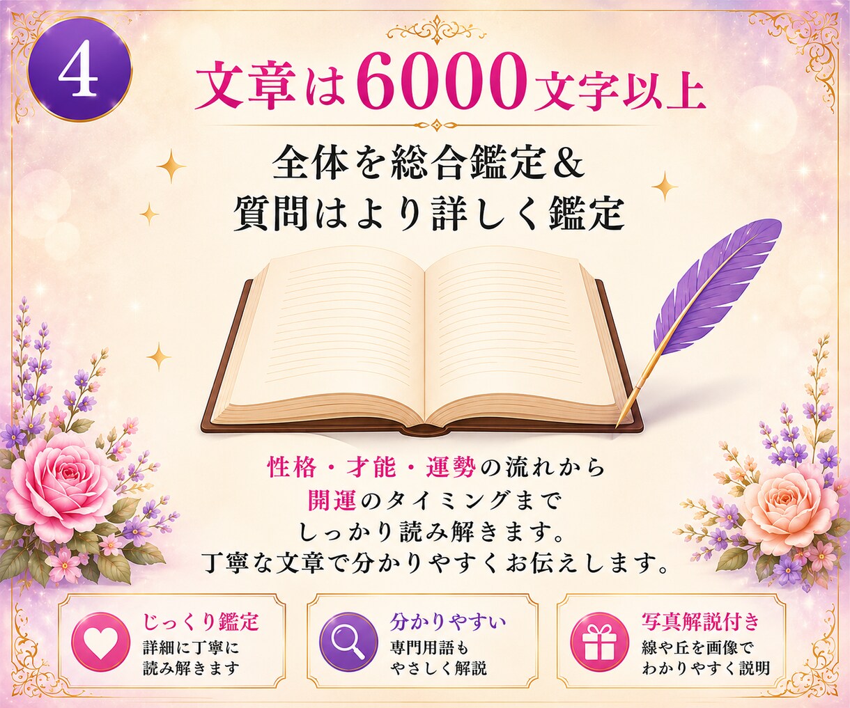 手相であなたの未来を丁寧に鑑定します あなたの性格や運勢を丁寧に読み解きます。写真を送るだけ！ イメージ4