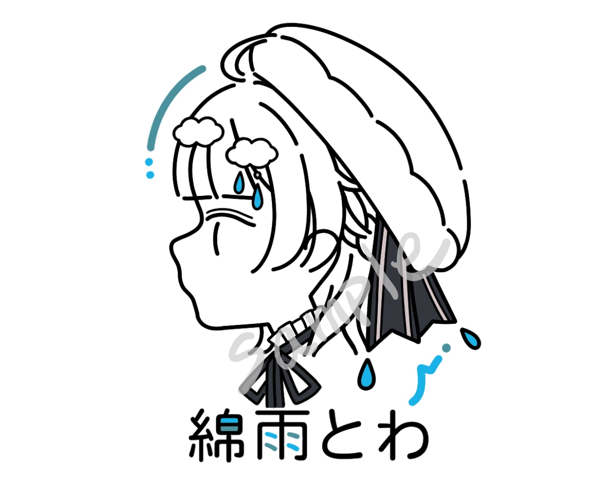 シンプル線画の横顔アイコンお描きします 好きな色をアクセントに◎シンプルでも自分らしさを。 イメージ3
